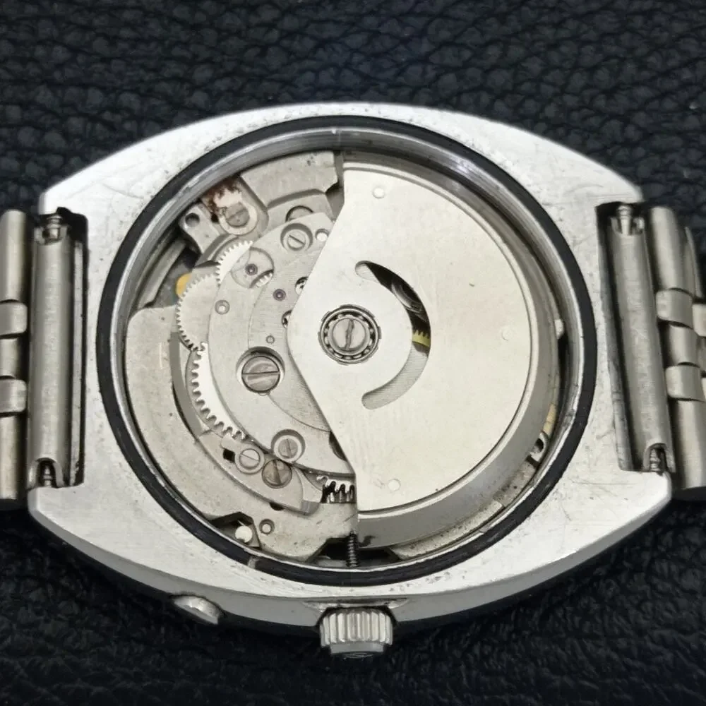 Vintage 1988 Ricoh Automatic Mens Silver Watch W/daydate & Gold accents